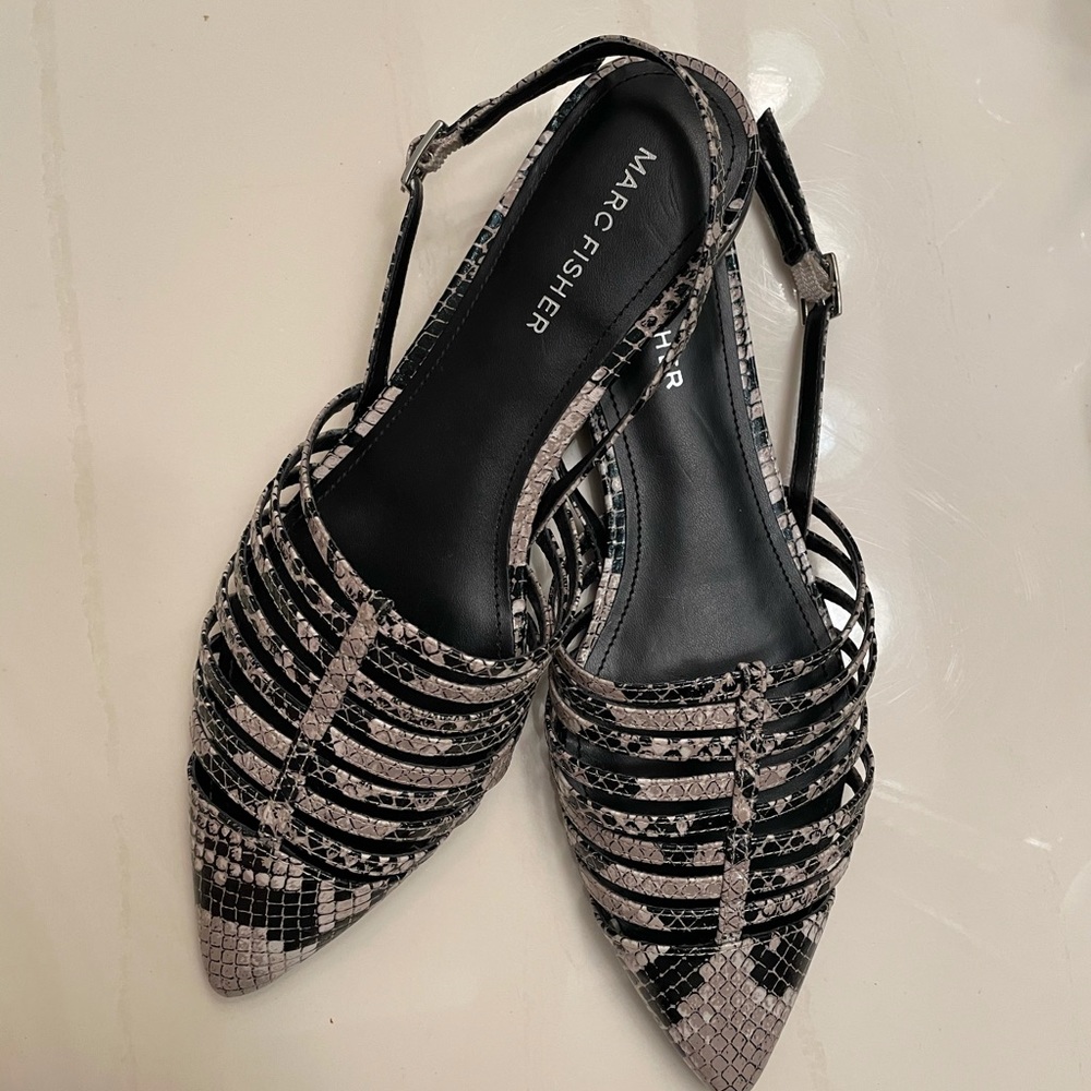 Marc Fisher Snake Print Flats - image 1
